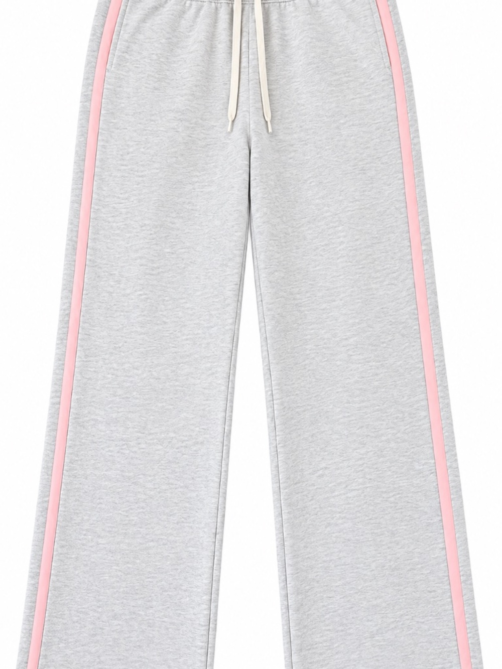 Hollister Heather Light Gray pink striped women’s small Sweatpants new